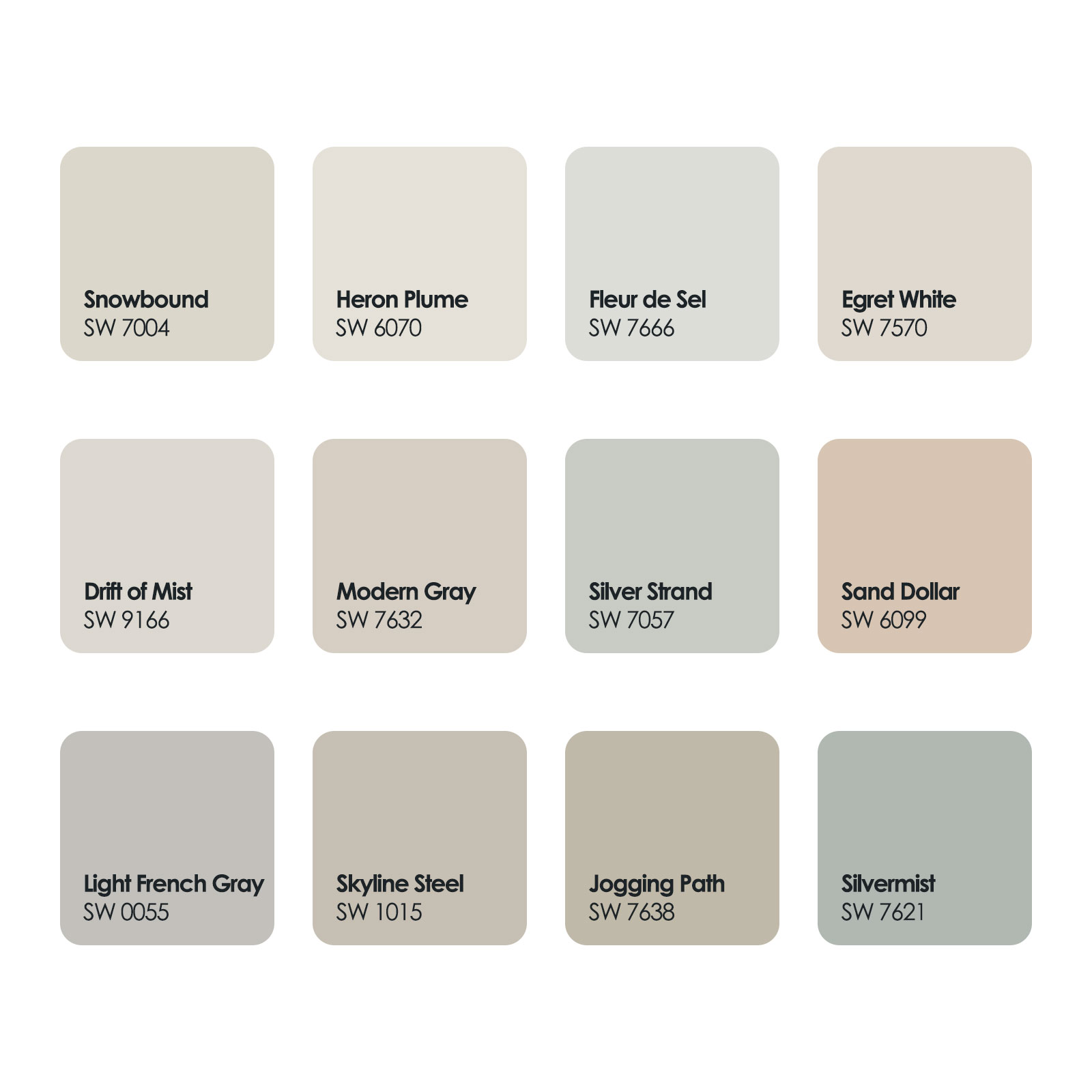 Sherwin-Williams paint colors delicate tints palette featuring soft neutral and gray shades for 2024 options. Sherwin-Williams paint colors delicate tints palette featuring soft neutral and gray shades for 2024 options.