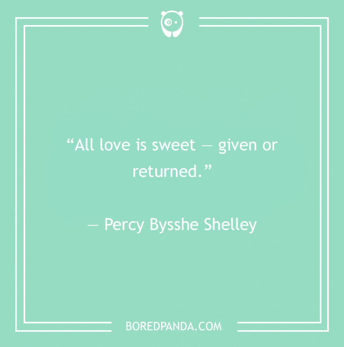 Percy Bysshe Shelley quote on love 