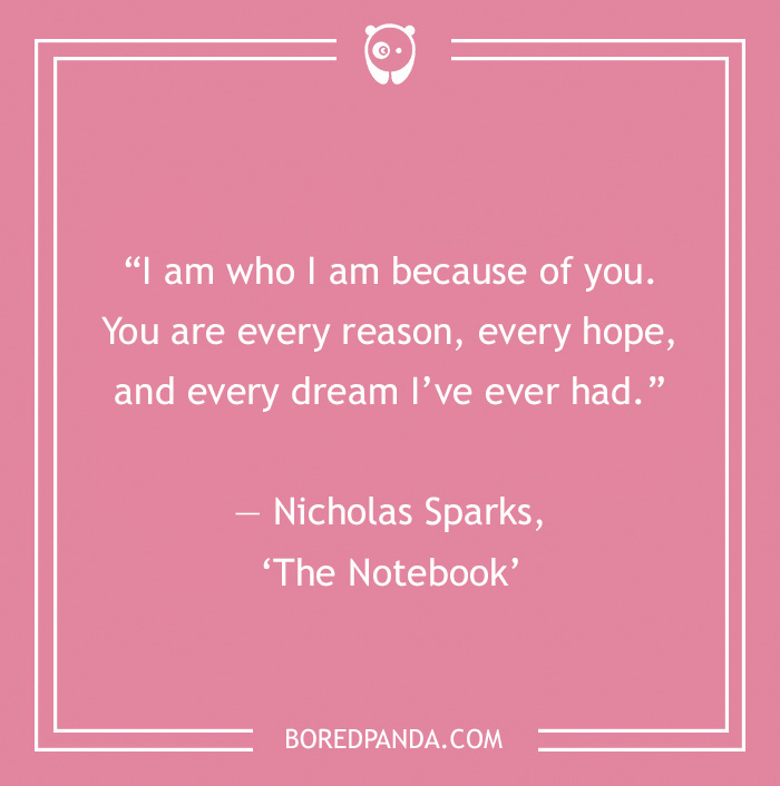 Nicholas Sparks quote on love 