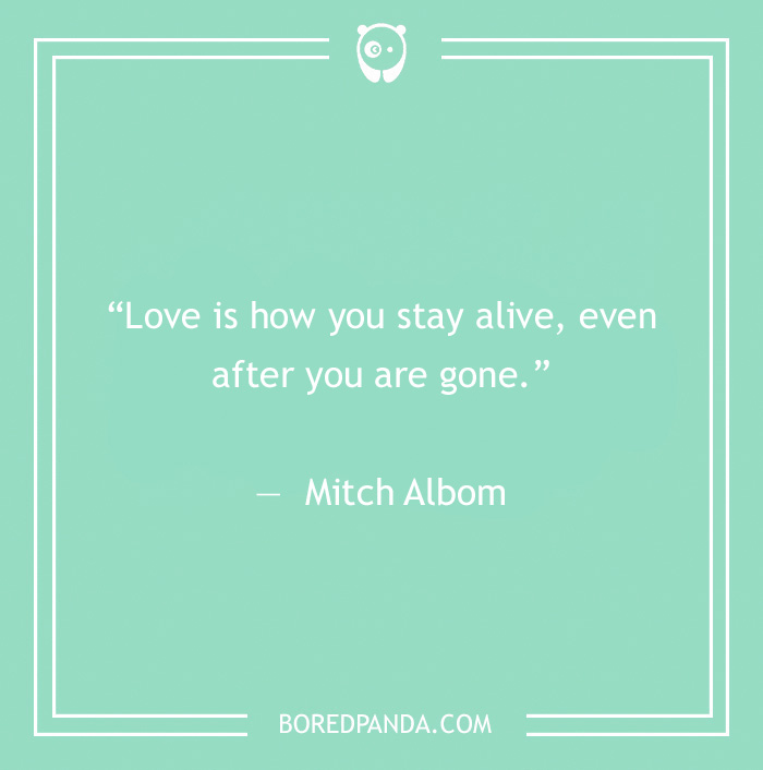 Mitch Albom quote on being in love 
