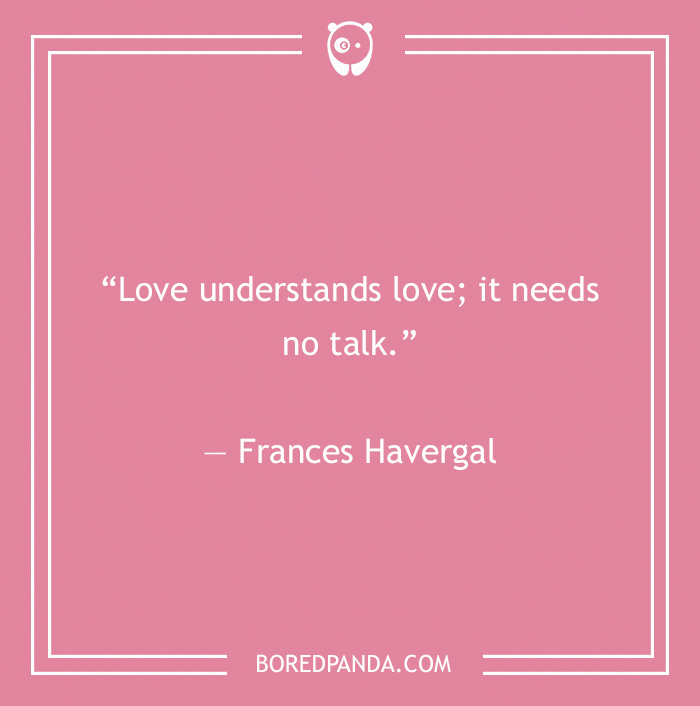 Frances Havergal quote on understanding love 