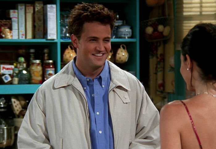 Chandler Bing smiles from Friends