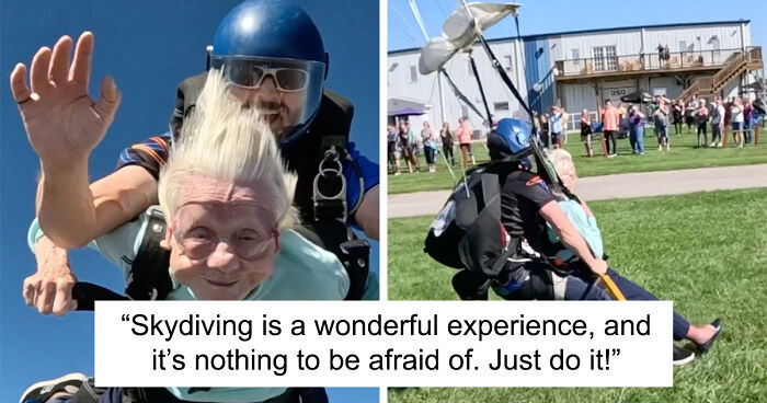 Grandma Defies Age And Breaks The World Skydiving Record At 104 With No Fear