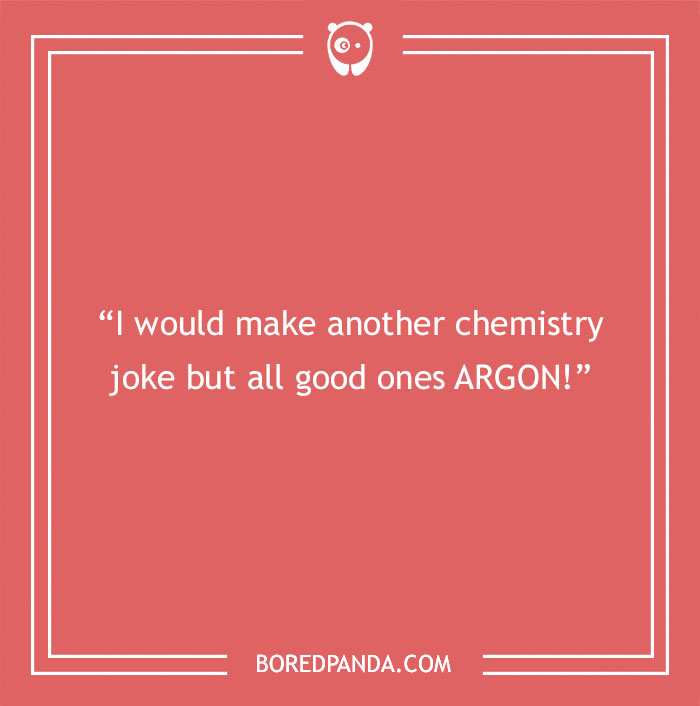 Smart joke on chemistry