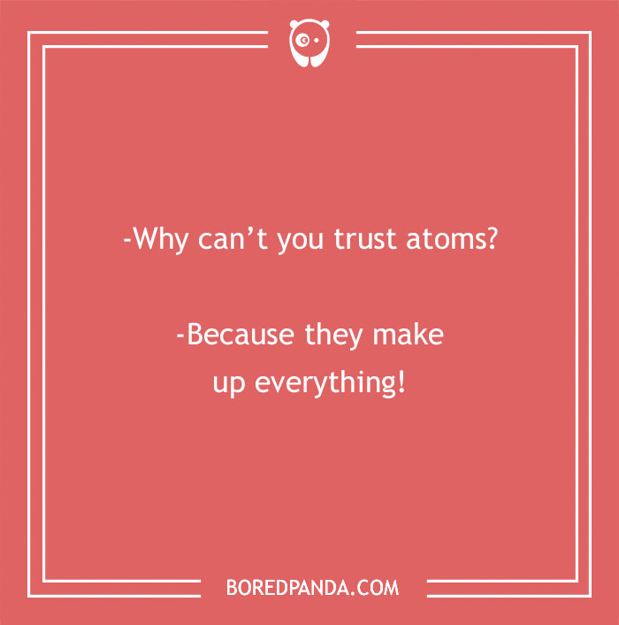 Smart joke about atoms
