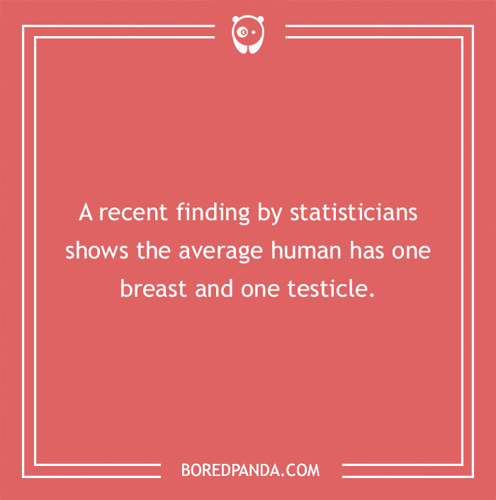 Smart joke about breast and testicle