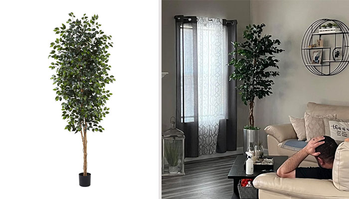 Embrace The Splendor Of The Artificial 8ft Ficus Tree - Add An Air Of Elegance And Serenity To Any Space