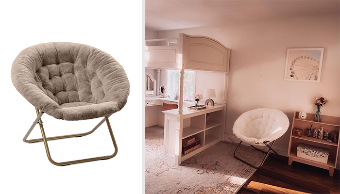 Snuggle Oasis: Sink Into Ultimate Comfort With The Cozy Faux Fur Saucer Chair