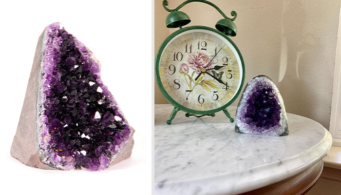 Naturally Enchanting Uruguayan Amethyst Cluster - Marvel At Its Deep Purple Crystals, And Harness The Healing Energy With A Complimentary 3-Inch Selenite Wand