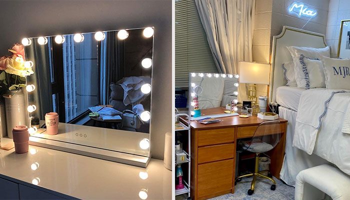 Illuminate Your Beauty Routine With The Hollywood Lighted Makeup Vanity Mirror - Experience The Radiant Elegance Of Tinseltown, And Embrace Your Inner Star