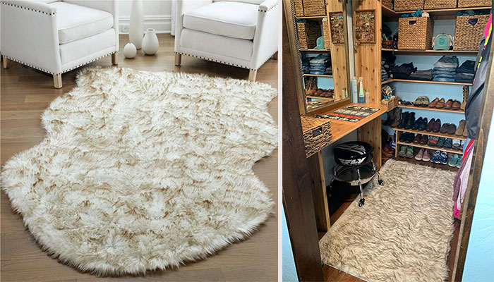 Experience True Softness And Plush Perfection With The Gorilla Grip Fluffy Faux Fur Sheep Rug