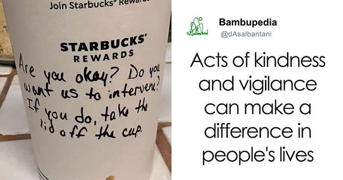 Starbucks Worker’s “Secret Note” On A Cup To Save 18-Year-Old From A Random Guy Sparks Debate