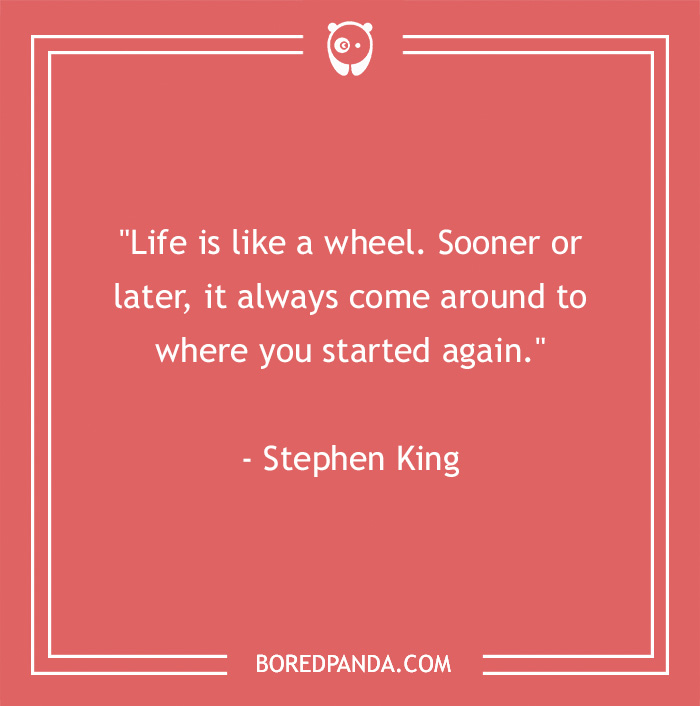Stephen King quote about life