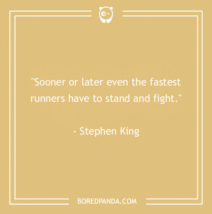 Stephen King quote about fight