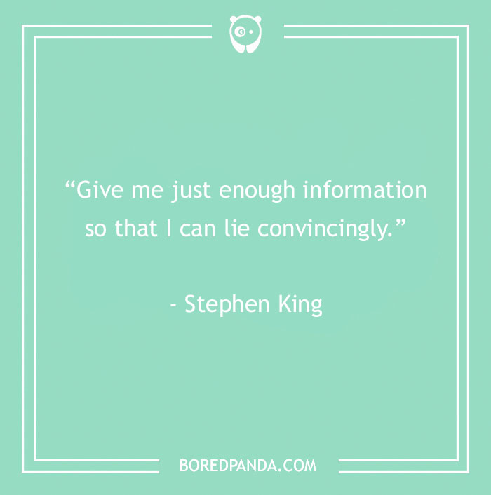 Stephen King quote about lie
