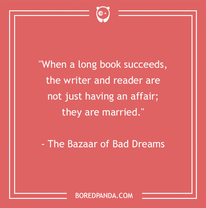 The Bazaar of Bad Dreams quote about books