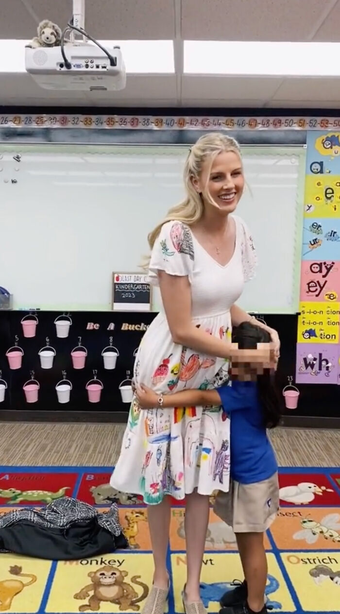 Teacher Gives Students White Dress, They Make It Into A One-Of-A-Kind Dress