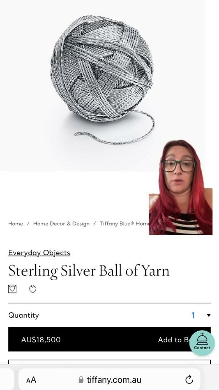 This Is An $18,000 Tiffany & Co. Sterling Silver Ball Of Yarn