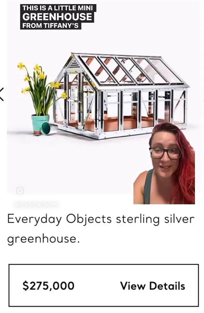 This Is A Little Mini Greenhouse From Tiffany's That Costs The Amount Of An Actual House