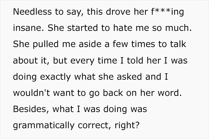 “This Drove Her Insane”: Teacher Can’t Penalize Student For Following Her Rule To A T “This Drove Her Insane”: Teacher Can’t Penalize Student For Following Her Rule To A T