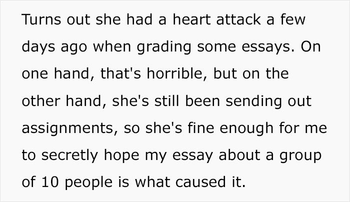 “This Drove Her Insane”: Teacher Can’t Penalize Student For Following Her Rule To A T “This Drove Her Insane”: Teacher Can’t Penalize Student For Following Her Rule To A T