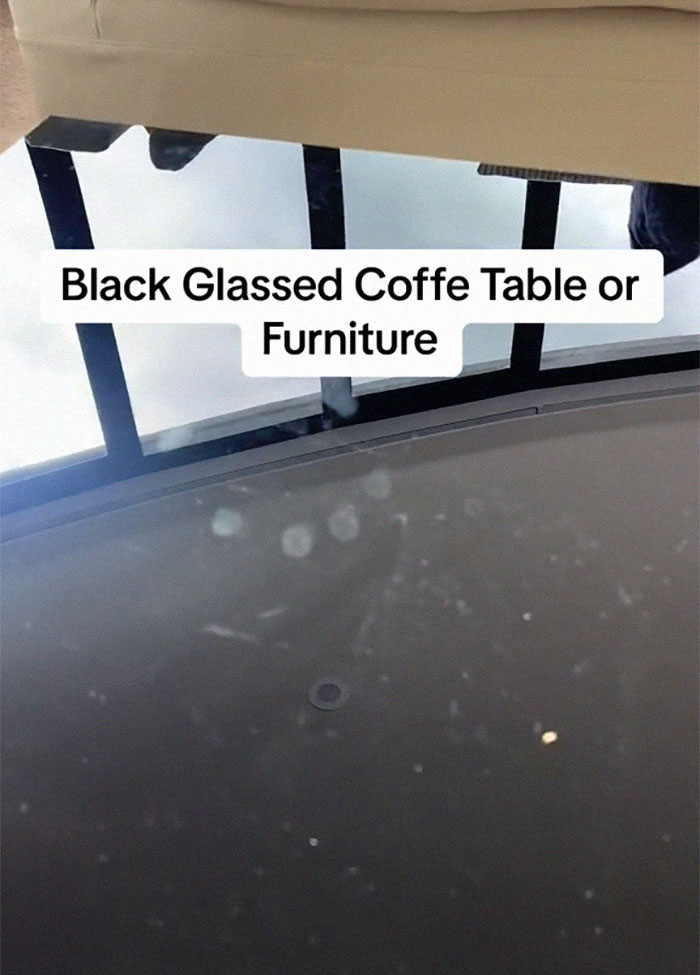 Wouldn't Do - Black Glass Top Table Or Furniture