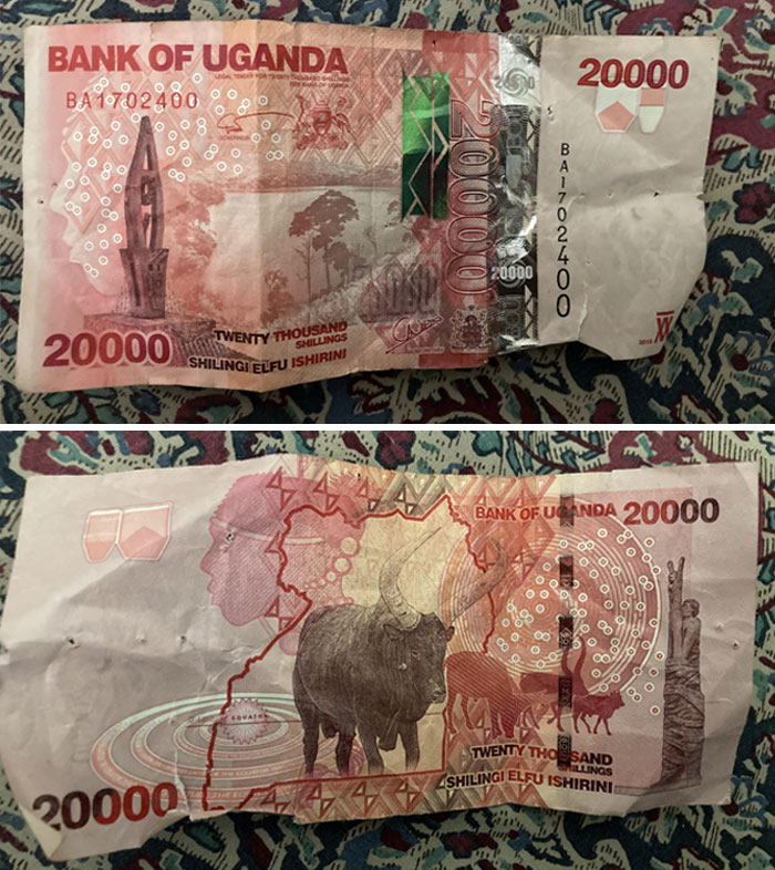 Found A 20,000 Shillings Note From Uganda In My Bag, Never Been To Uganda. I Don’t Know Where It Came From