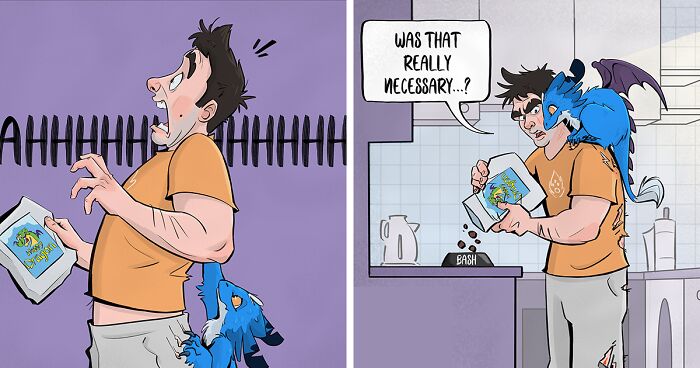 I Created A Heartwarming Webcomic About A Firefighter and His Adorably Difficult Baby Dragon (19 Pics)