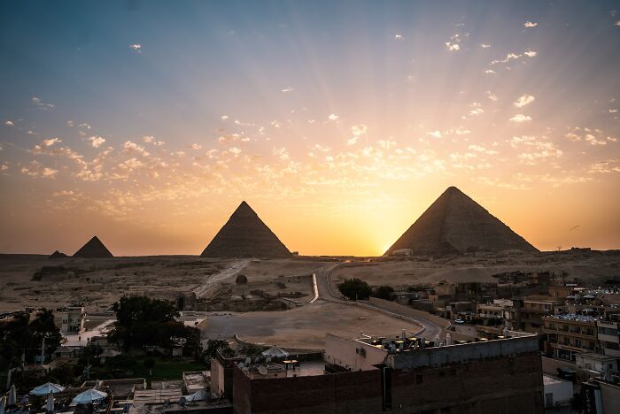 Egypt with pyramids