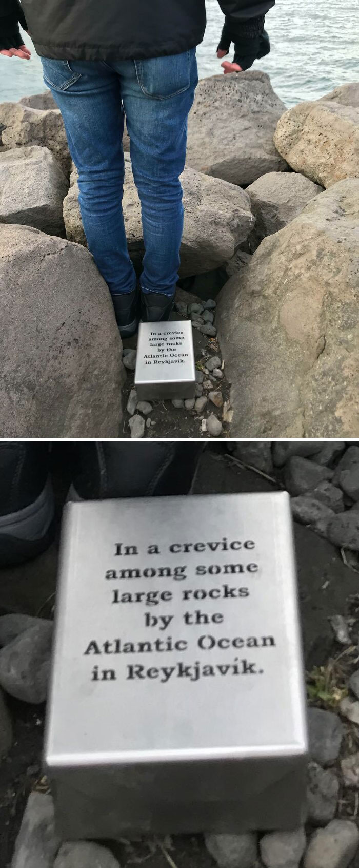 This Geocache Is Indeed In A Crevice Among Some Large Rocks By The Atlantic Ocean In Reykjavík