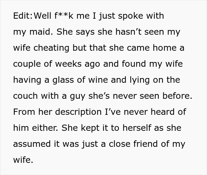 Man Can’t Understand Why Wife Wants To Fire Their Maid, Uncovers A Dark Secret