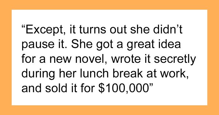 Man Gets Dragged Back To Earth After Venting Over Wife Writing $100K-Earning Novel In Secret