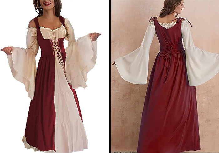 Abaowedding Womens's Medieval Renaissance Costume: Transporting you back in time, this enchanting and mystical costume turns you into the queen of any Halloween party.