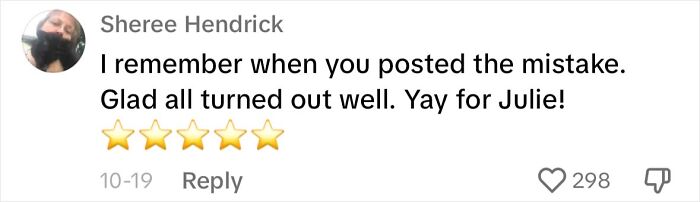 Faith In Humanity Restored As Woman Goes Extra Mile To Fix Her Accidental 1-Star Rating Faith In Humanity Restored As Woman Goes Extra Mile To Fix Her Accidental 1-Star Rating