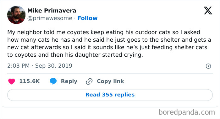 What The Guy Actually Has Is A Pet Coyote