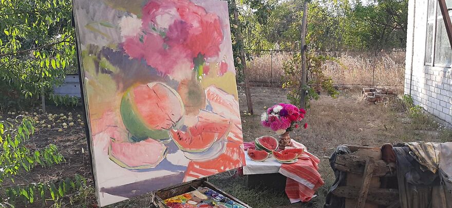 She Is An Artist Who Paints In The Open Air (40 Pics) She Is An Artist Who Paints In The Open Air (40 Pics)