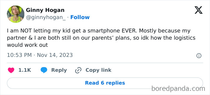 Tweet about kid and smartphone