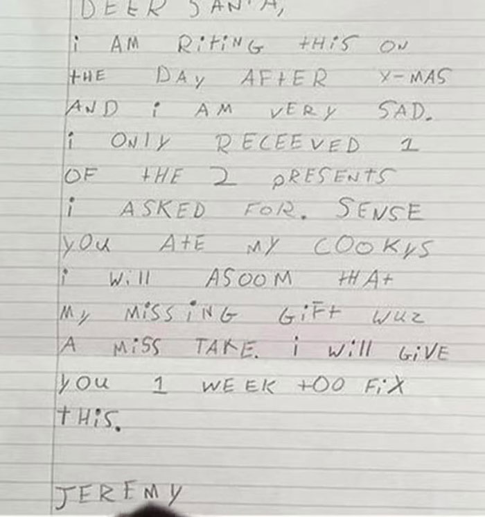 People Online Are Cracking Up Over This Kid's Honest-To-The-Core Letters To Santa People Online Are Cracking Up Over This Kid's Honest-To-The-Core Letters To Santa