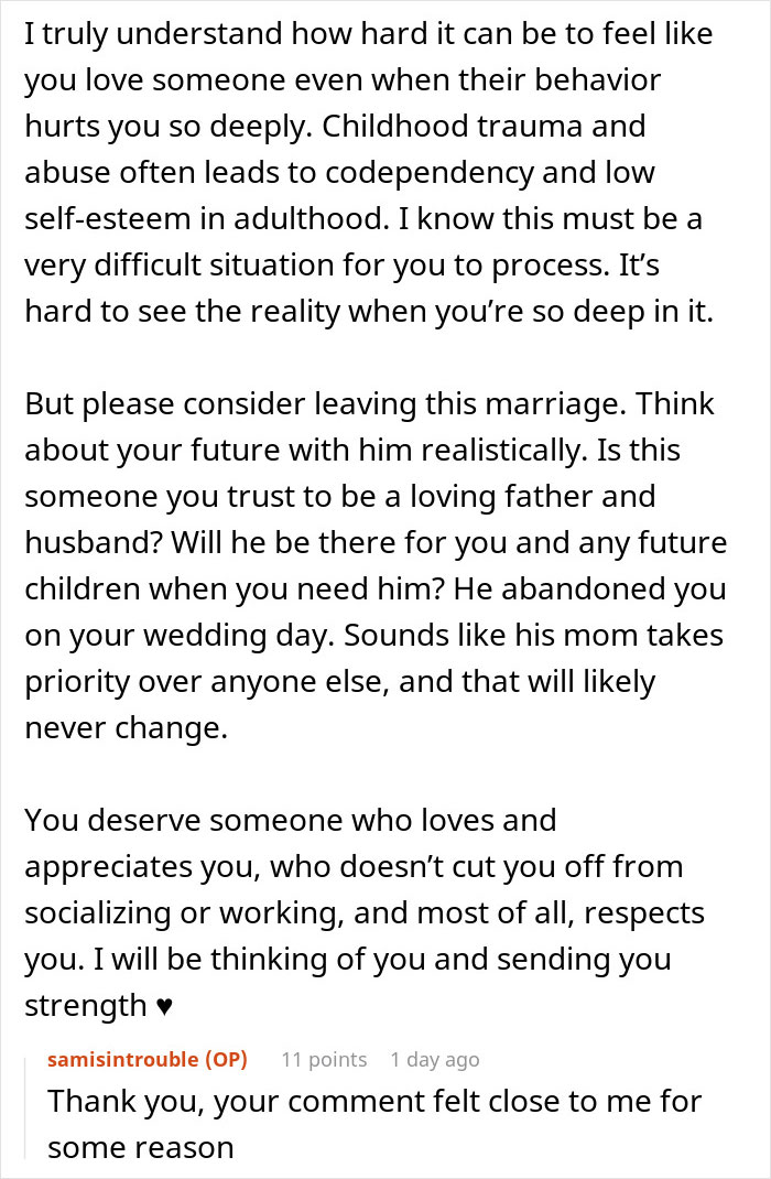 Woman Says She Can't Forgive Husband For Their Wedding Day, Even After 3 Months, Asks For Advice Woman Says She Can't Forgive Husband For Their Wedding Day, Even After 3 Months, Asks For Advice