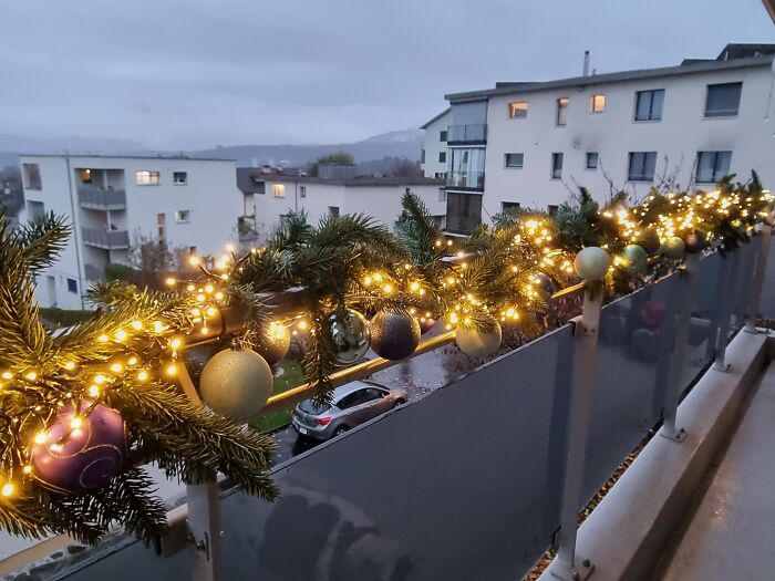 This One I Always Put Up Early On Our Terrace. So Others Can Enjoy It Too. Not Really Much Decoration In The Neighborhood This Year