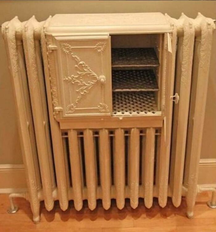 A Late 19th-Century Victorian Radiator With A Built-In Warming Oven Is A Charming Relic From A Bygone Era