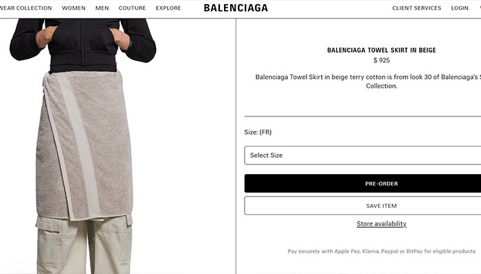 IKEA Shares Hilarious Comeback To Balenciaga’s $925 “Towel Skirt” IKEA Shares Hilarious Comeback To Balenciaga’s $925 “Towel Skirt”