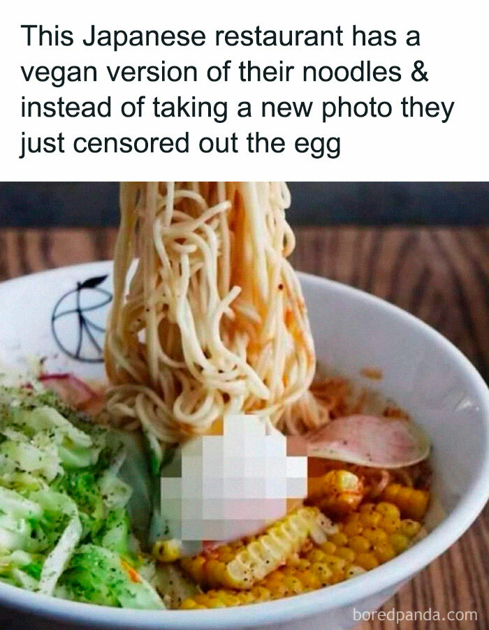 Censored Vegan Menu Photo
