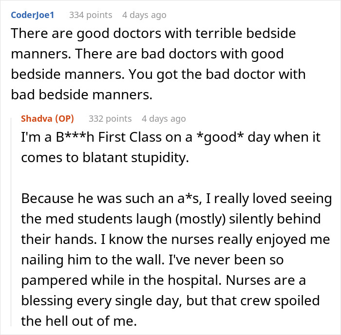 Woman Embarrasses Surgeon In Front Of Med Students For Disregarding Her Because He Knows Better Woman Embarrasses Surgeon In Front Of Med Students For Disregarding Her Because He Knows Better