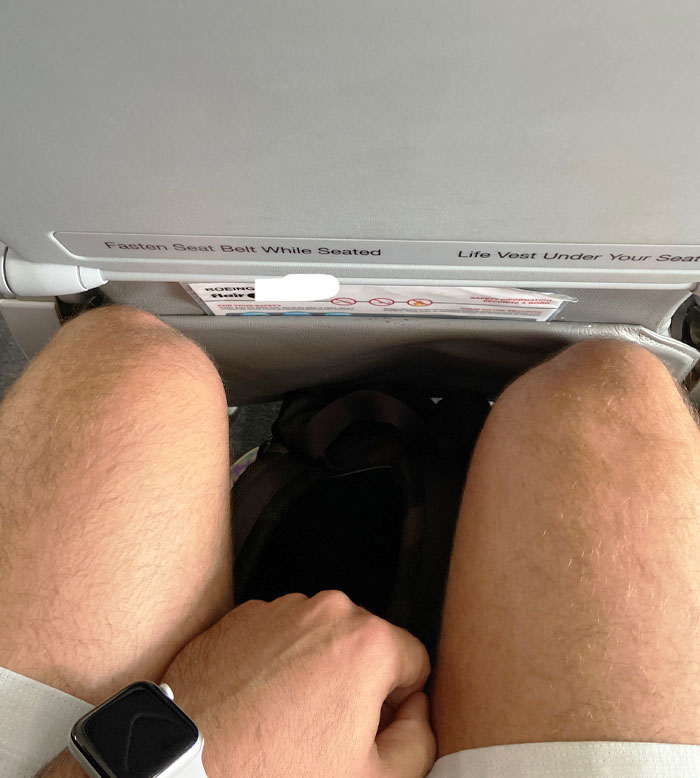 The Seat My Husband Paid To Upgrade To For "Extra Legroom"