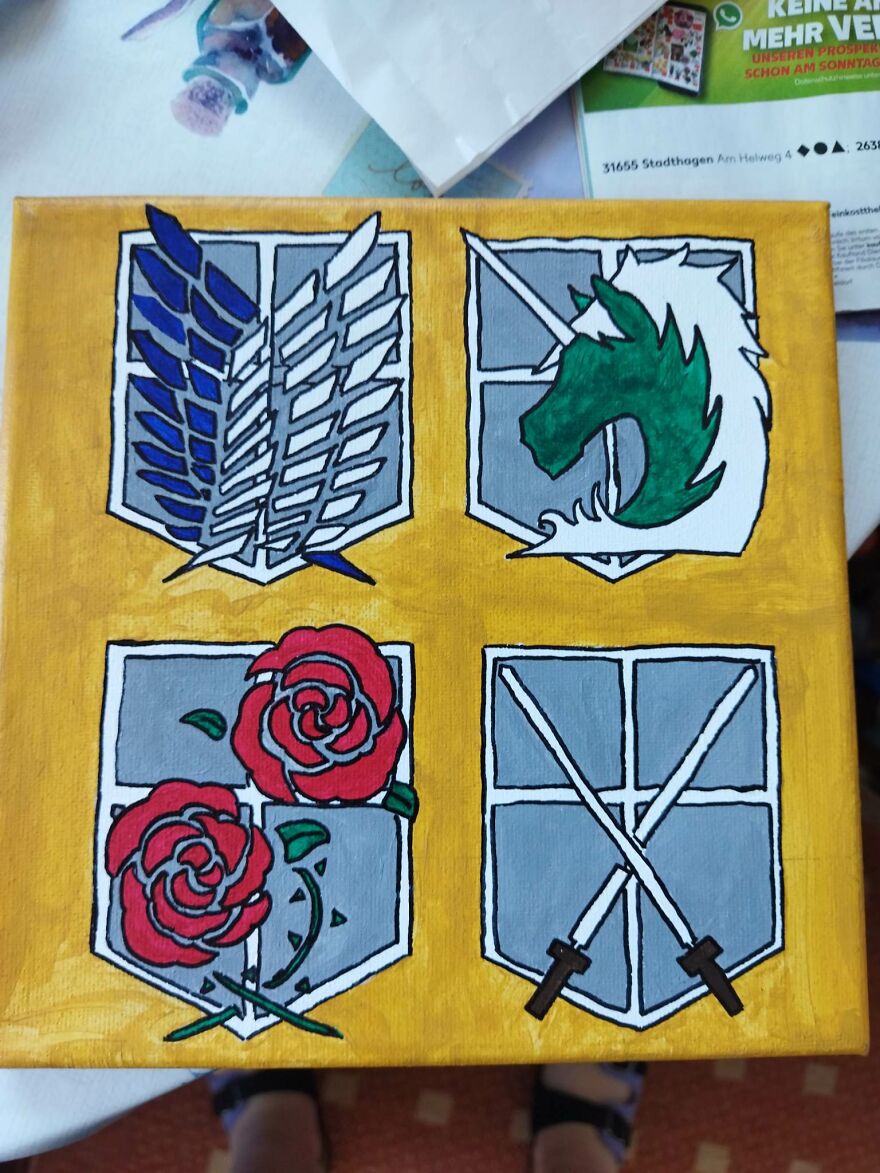 Aot Acrylic On Canvas Fanart Made In Therapy