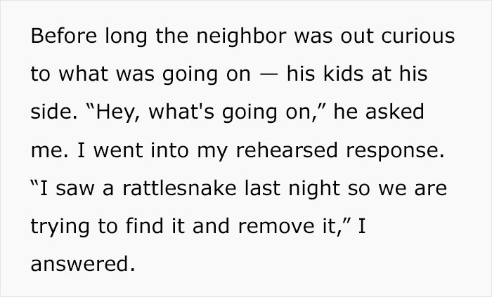 Neighbor's Children Continue To Play In Man's Yard, He Informs Them There’s A Snake Somewhere Neighbor's Children Continue To Play In Man's Yard, He Informs Them There’s A Snake Somewhere