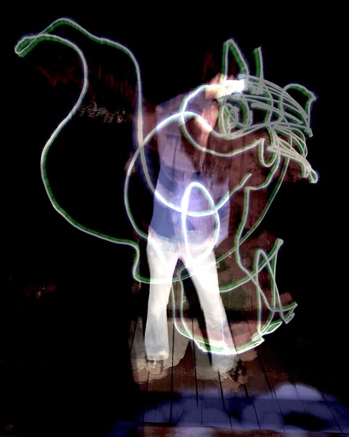 Artist Drawing With Light