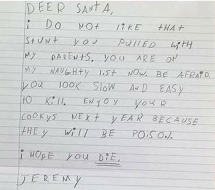 People Online Are Cracking Up Over This Kid's Honest-To-The-Core Letters To Santa People Online Are Cracking Up Over This Kid's Honest-To-The-Core Letters To Santa