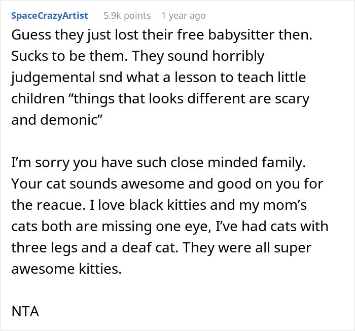 Sister Freaks Out Over Brother's 'Demonic' Cat, Bans Him From Seeing Her Kids Unless The Cat Goes Sister Freaks Out Over Brother's 'Demonic' Cat, Bans Him From Seeing Her Kids Unless The Cat Goes